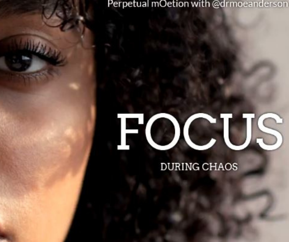 Image of a woman and the word Focus